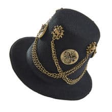Steampunk Mini Top Hat Retro Chain Clock Cogs