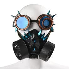 SteamPunk Retro Rivets Gas Mask with Goggles