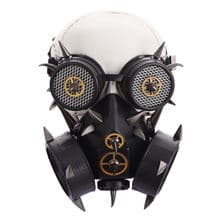 Steampunk Retro Black Metal Rivets Gas Mask