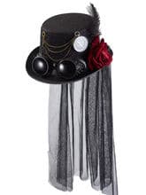 Steampunk Top Hat Gear Chains Goggles