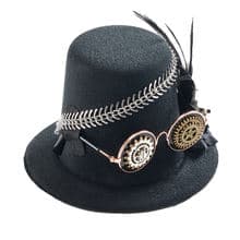 Steampunk Mini Top Hat Accessories Lolita Gears Glasses