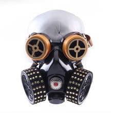 Steampunk Gas Mask Respirator Brown Goggles
