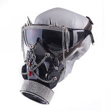 Steampunk Gas Mask Respirator + Goggles