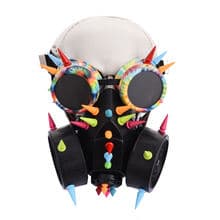 Steampunk Colorful Rivets Goggles Gas Mask