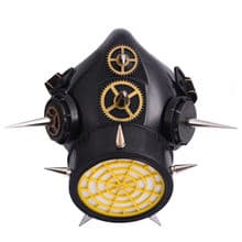 Steampunk Rivets Gas Mask Cyber Respirator 1 Canister 1 Valve