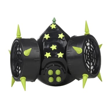 Steampunk Gas Mask Green Rivet Stars Respirator