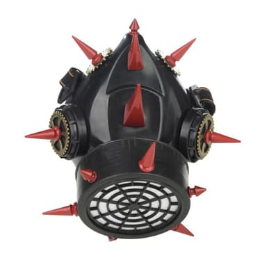 Steampunk Gas Mask Red Metal Long Claw Spikes Respirator