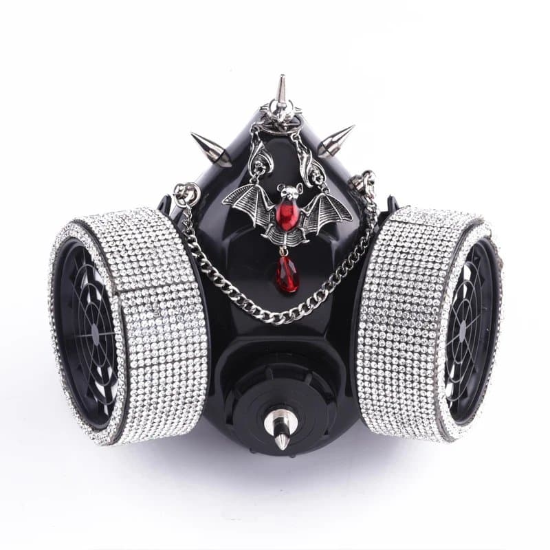 Steampunk Gas Mask With Chain 2 Canisters 1 Valve