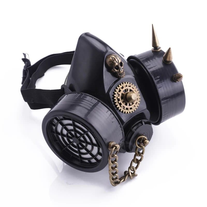 Steampunk Gas Mask Respirator Gothic Skull Gears