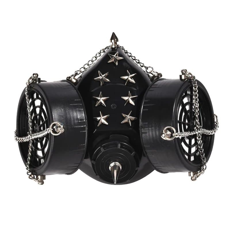 Steampunk Star Studs Gas Mask Respirator Cyber